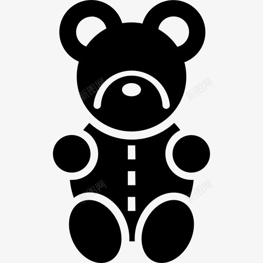 泰迪熊玩具女孩实心图标svg_新图网 https://ixintu.com 女孩实心图标 泰迪熊 玩具