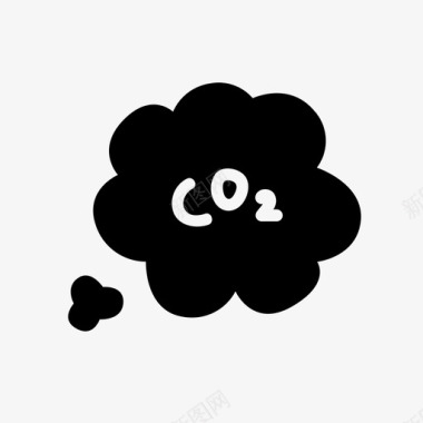 二氧化碳效应气体图标图标