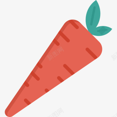 胡萝卜食物59扁平图标图标