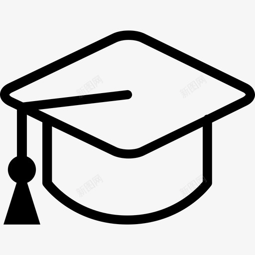 毕业帽学校26直线型图标svg_新图网 https://ixintu.com 学校26 毕业帽 直线型