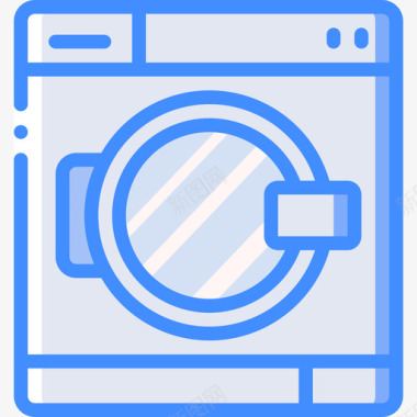 洗衣机家用电器4蓝色图标图标
