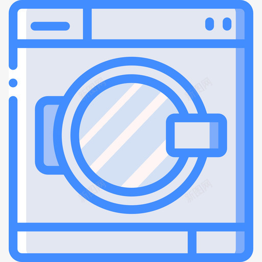洗衣机家用电器4蓝色图标svg_新图网 https://ixintu.com 家用电器4 洗衣机 蓝色