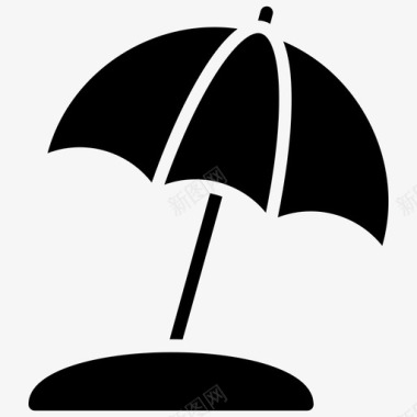 沙滩伞遮阳伞泰国海滩图标图标