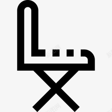 椅子室内和家具直线型图标图标