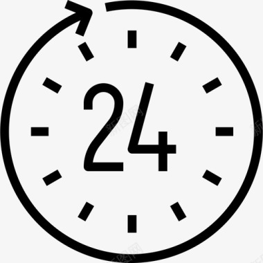 24小时网络25线性图标图标