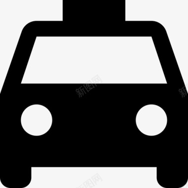 出租车地图和交通工具单色图标图标