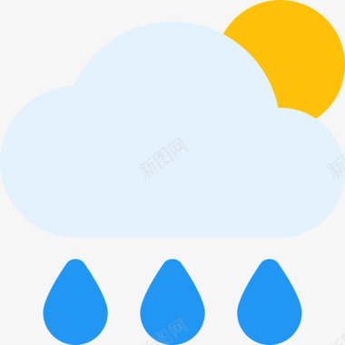 雨97号天气平坦图标图标
