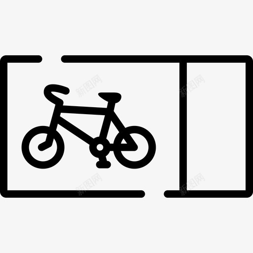 自行车交通标志8线形图标svg_新图网 https://ixintu.com 交通标志8 线形 自行车