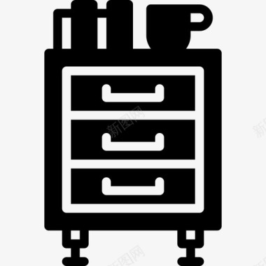 橱柜家具家用3实心图标图标