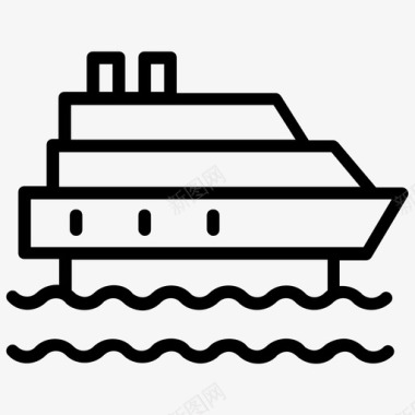 船邮轮送货船图标图标