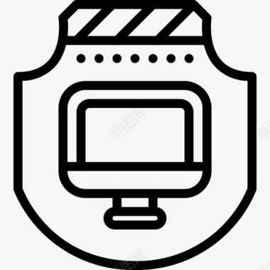 防护计算机安全图标图标