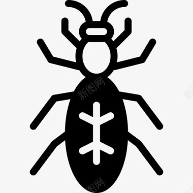 蚂蚁虫子3填充图标图标