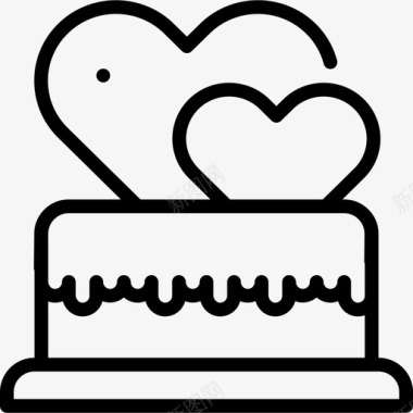 结婚蛋糕爱情浪漫2直系图标图标