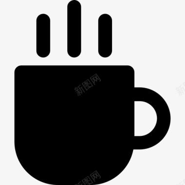 咖啡杯33号餐厅固体图标图标