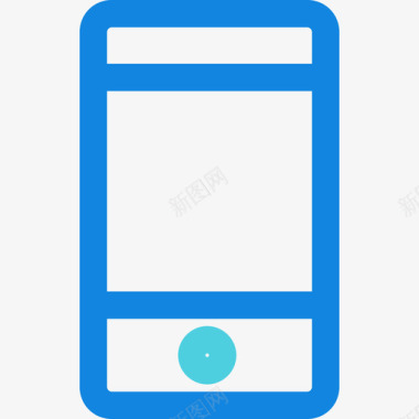 智能手机教育83线性蓝色图标图标