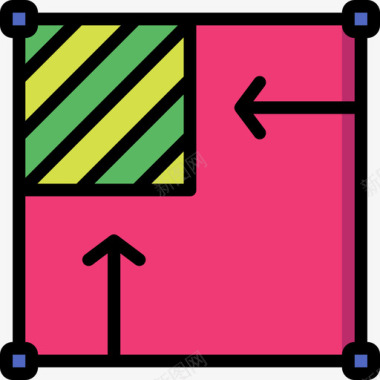 框架桌面出版2线颜色图标图标