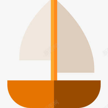 帆船探险18号扁平图标图标