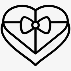 礼品盒系列情人节礼物礼品盒心形盒图标高清图片