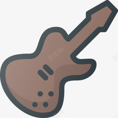 电吉他乐器5线颜色图标图标