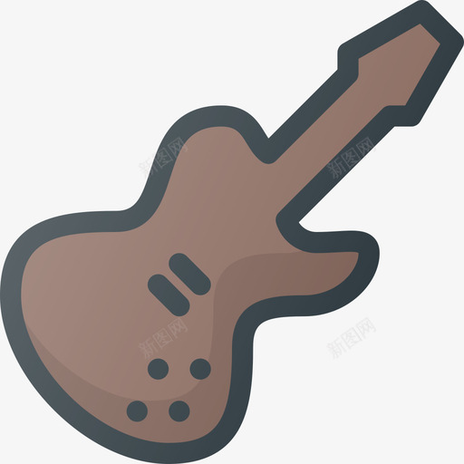 电吉他乐器5线颜色图标svg_新图网 https://ixintu.com 乐器5 电吉他 线颜色