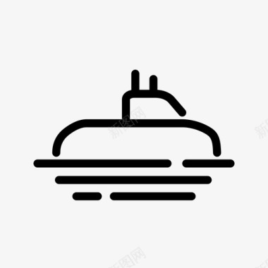 潜艇船潜水器图标图标