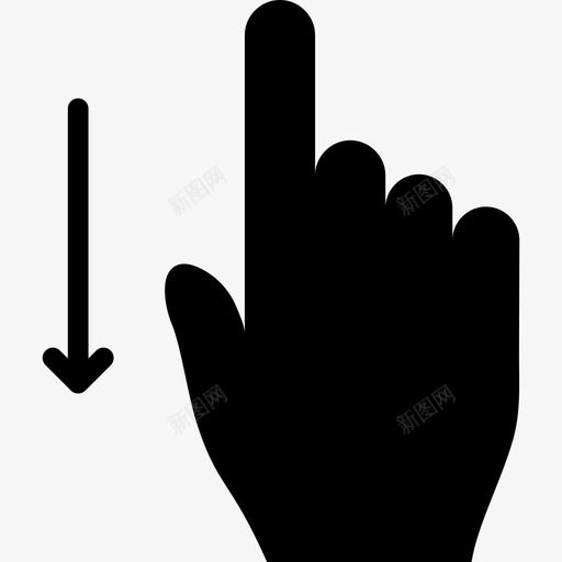 一个手指向下滑动触摸手势v2图标svg_新图网 https://ixintu.com 一个手指向下滑动 触摸手势v2