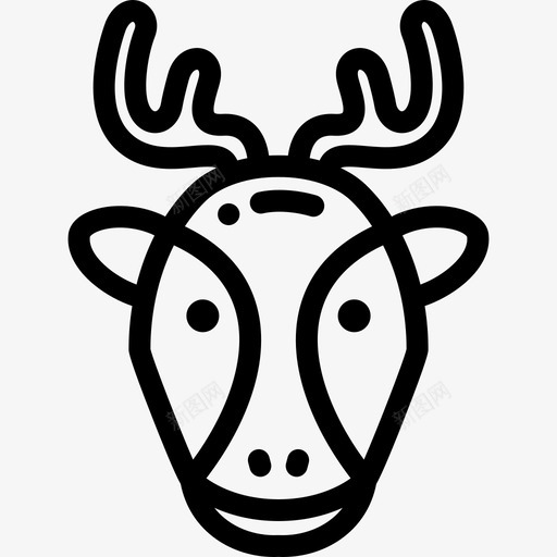 鹿野生动物15直系图标svg_新图网 https://ixintu.com 直系 野生动物15 鹿