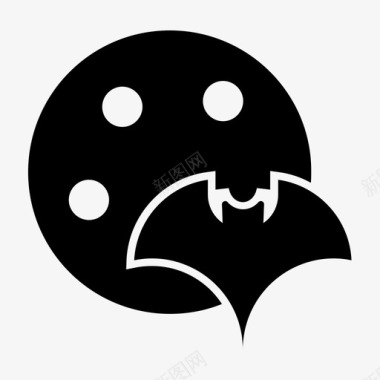 蝙蝠头骨图标图标