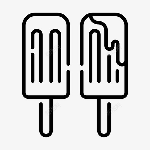 冰棒甜点冰淇淋图标svg_新图网 https://ixintu.com 冰棒 冰淇淋 点心 甜点 甜点和甜点
