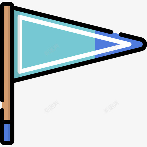 旗帜返校22直线颜色图标svg_新图网 https://ixintu.com 旗帜 直线颜色 返校22