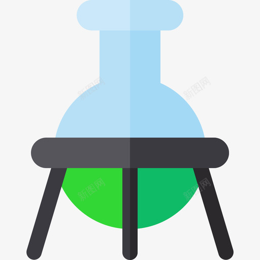 化学16平烧瓶图标svg_新图网 https://ixintu.com 化学16平烧瓶