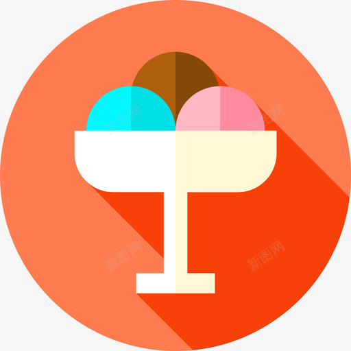 冰激凌甜点和糖果2个平的图标svg_新图网 https://ixintu.com 冰激凌 平的 甜点和糖果2个