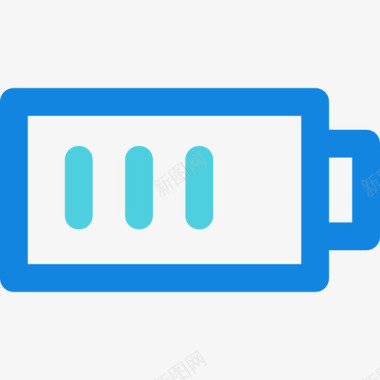 电池接口53线性蓝色图标图标
