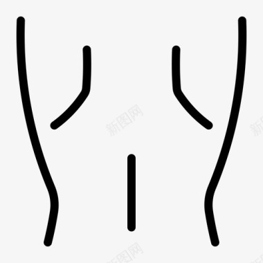 男性背部人类器官图标图标