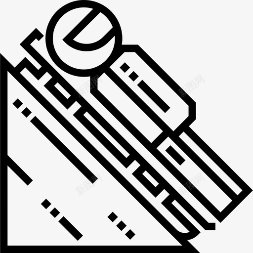 雪橇极限运动8直线型图标svg_新图网 https://ixintu.com 极限运动8 直线型 雪橇