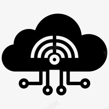 无线云云计算云数据库图标图标