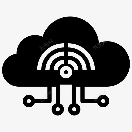 无线云云计算云数据库图标svg_新图网 https://ixintu.com 云 云技术坚实 云数据库 云计算 天空 无线云
