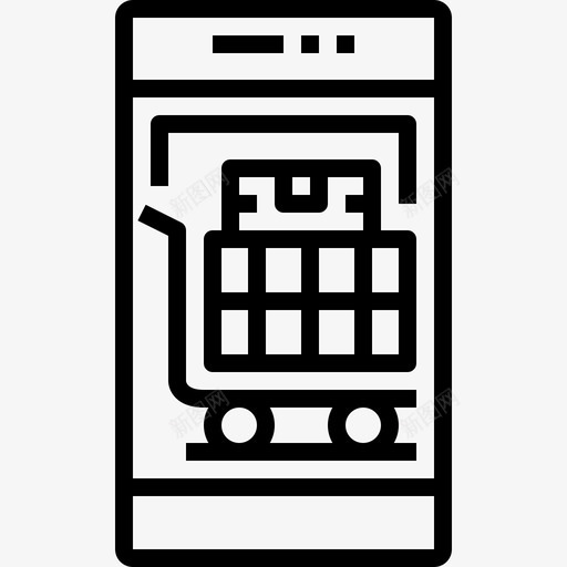 移动购物在线购物和电子商务线性图标svg_新图网 https://ixintu.com 在线购物和电子商务 移动购物 线性