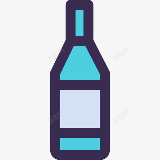 酒瓶杂20线形蓝色图标svg_新图网 https://ixintu.com 杂20 线形蓝色 酒瓶