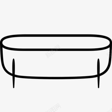 现代圆形浴缸浴缸图标图标