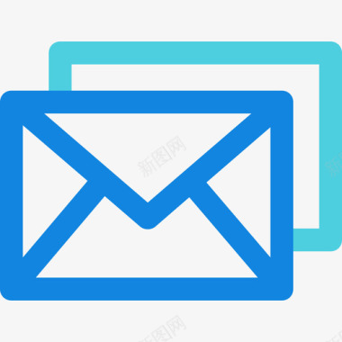 电子邮件杂项22线形蓝色图标图标