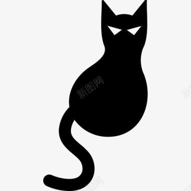 黑猫动物万圣节图标图标