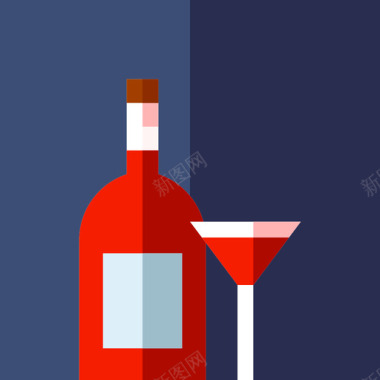 葡萄酒生活方式2平淡图标图标