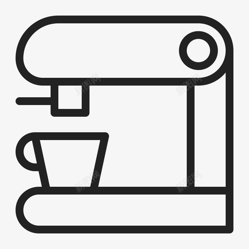 咖啡机饮料厨房图标svg_新图网 https://ixintu.com 厨房 咖啡机 饮料