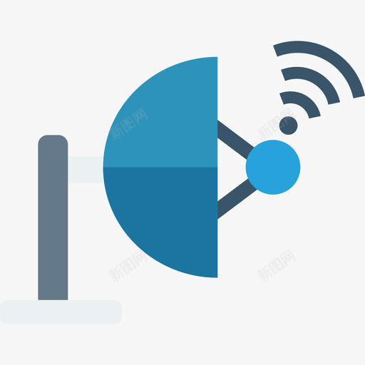 卫星网络和通信平面图标svg_新图网 https://ixintu.com 卫星 平面 网络和通信