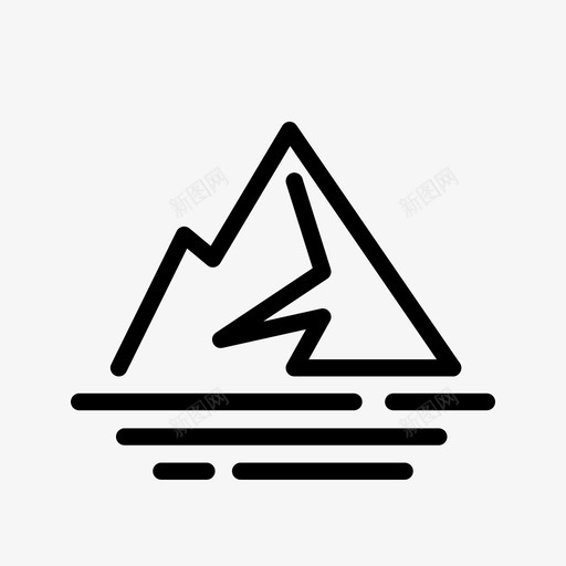 冰山冰冻山图标svg_新图网 https://ixintu.com 冰冻 冰山 山 海