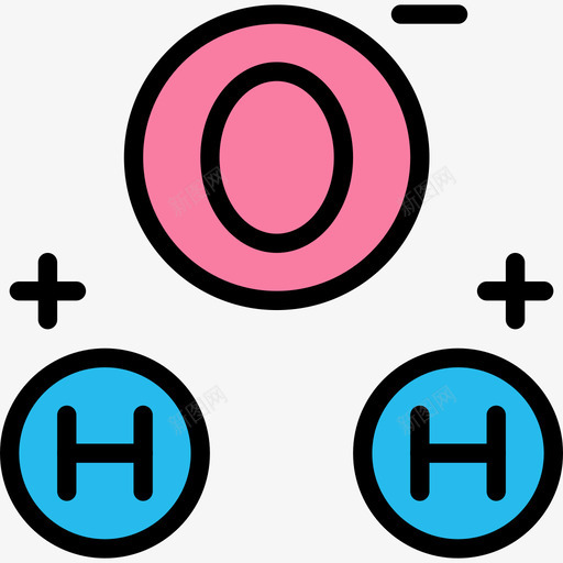 H2o科学34线性颜色图标svg_新图网 https://ixintu.com H2o 科学34 线性颜色