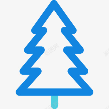 树自然32线状蓝色图标图标