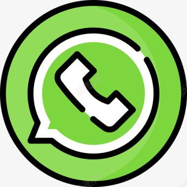 Whatsapp社交媒体23线性颜色图标图标