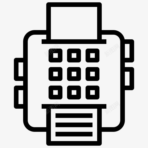 传真电话技术图标svg_新图网 https://ixintu.com 传真 技术 支持联系人 电话